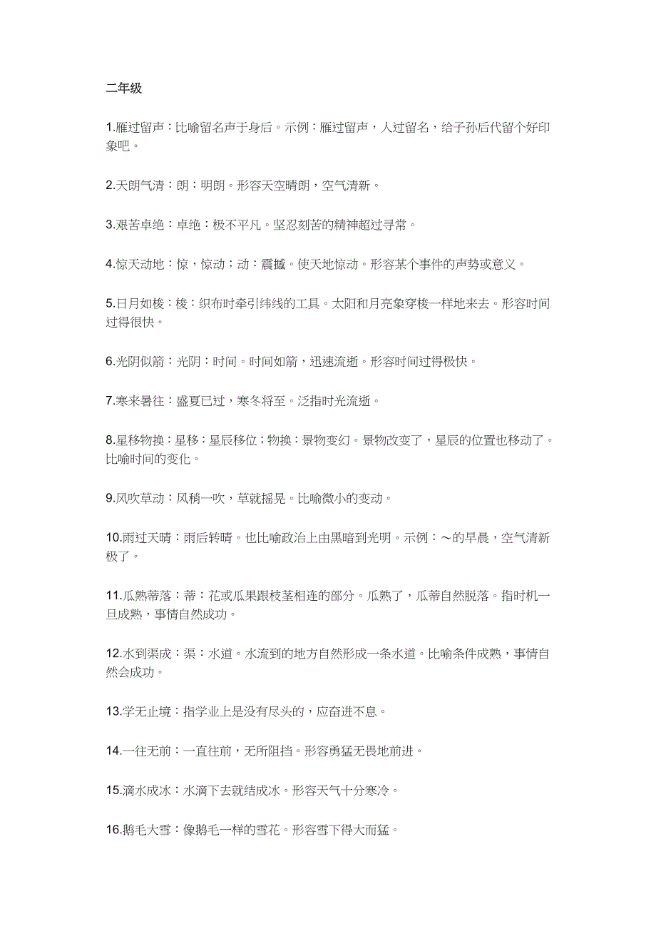 小学语文1_6年级成语大全(附解释)_第3页