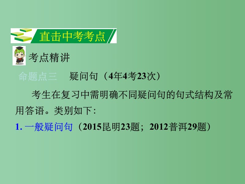 中考英语 第二部分 语法专题突破 专题十三 句子的种类课件_第4页