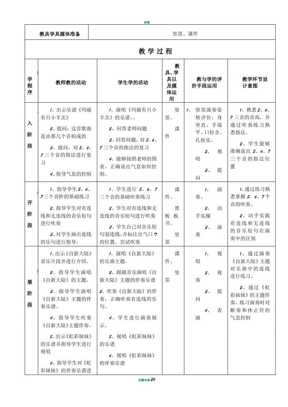 广州市中小学音乐学科教学设计常用表格[整理]_第2页