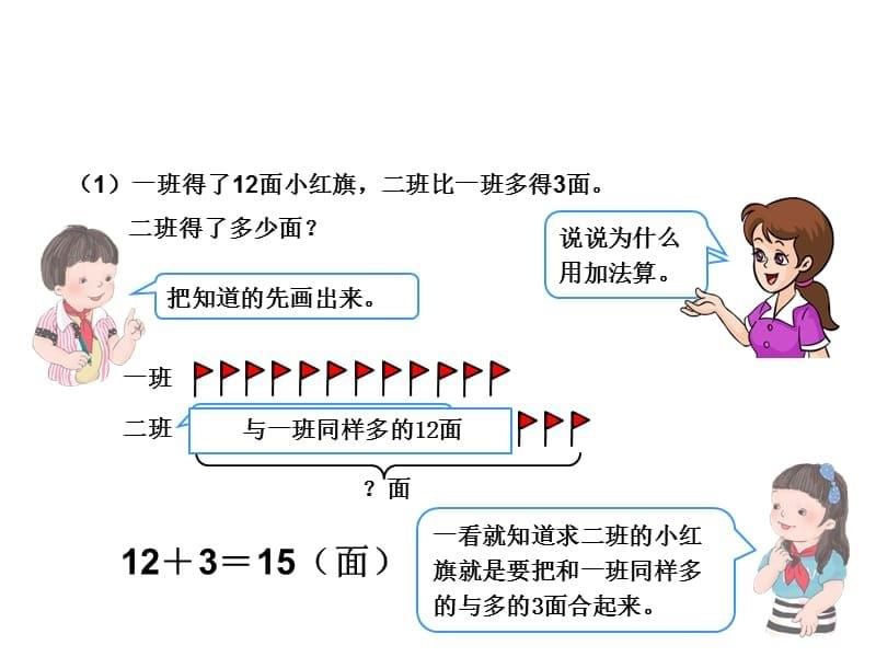 人教版小学二年级上册数学教学课件-6-100以内的加法和减法二解决问题一_第5页