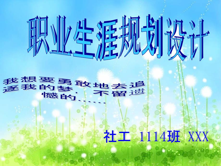 职业生涯规划书XXXX1122.ppt_第1页