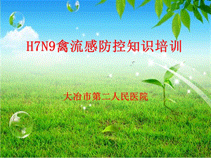H7N9禽流感防控知识培训.ppt