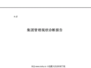 集团管理现状诊断报告(ppt 240)材料.ppt