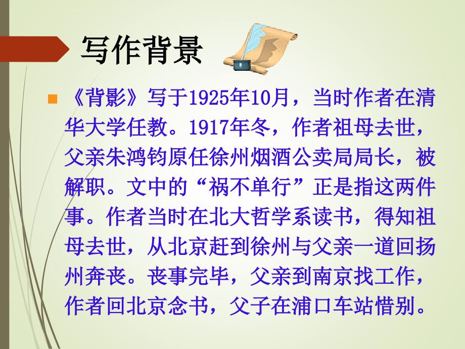 市级优质课一等奖《背影》讲课精品课件_第4页