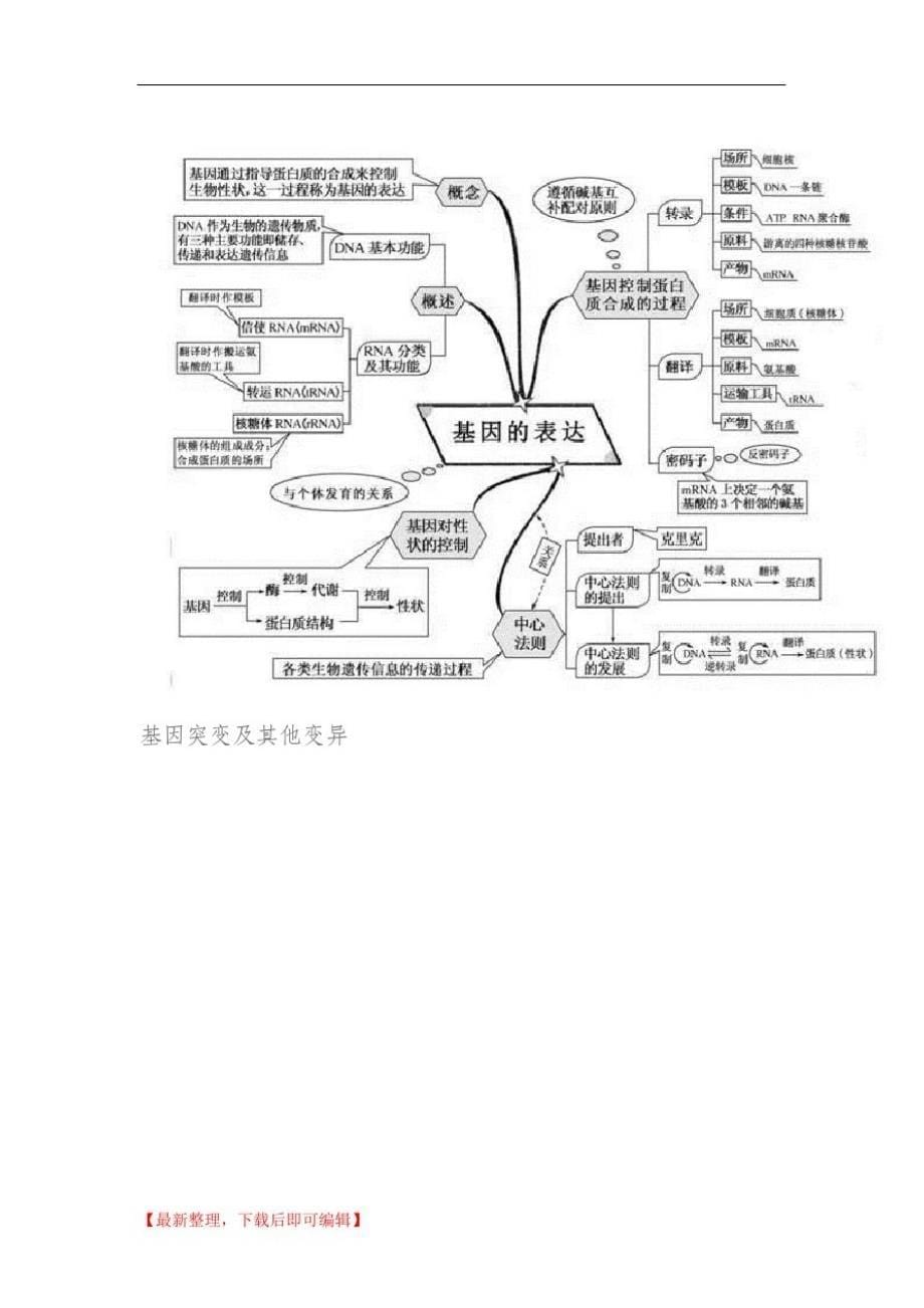 高中生物重点章节思维导图二(精编文档).doc_第5页