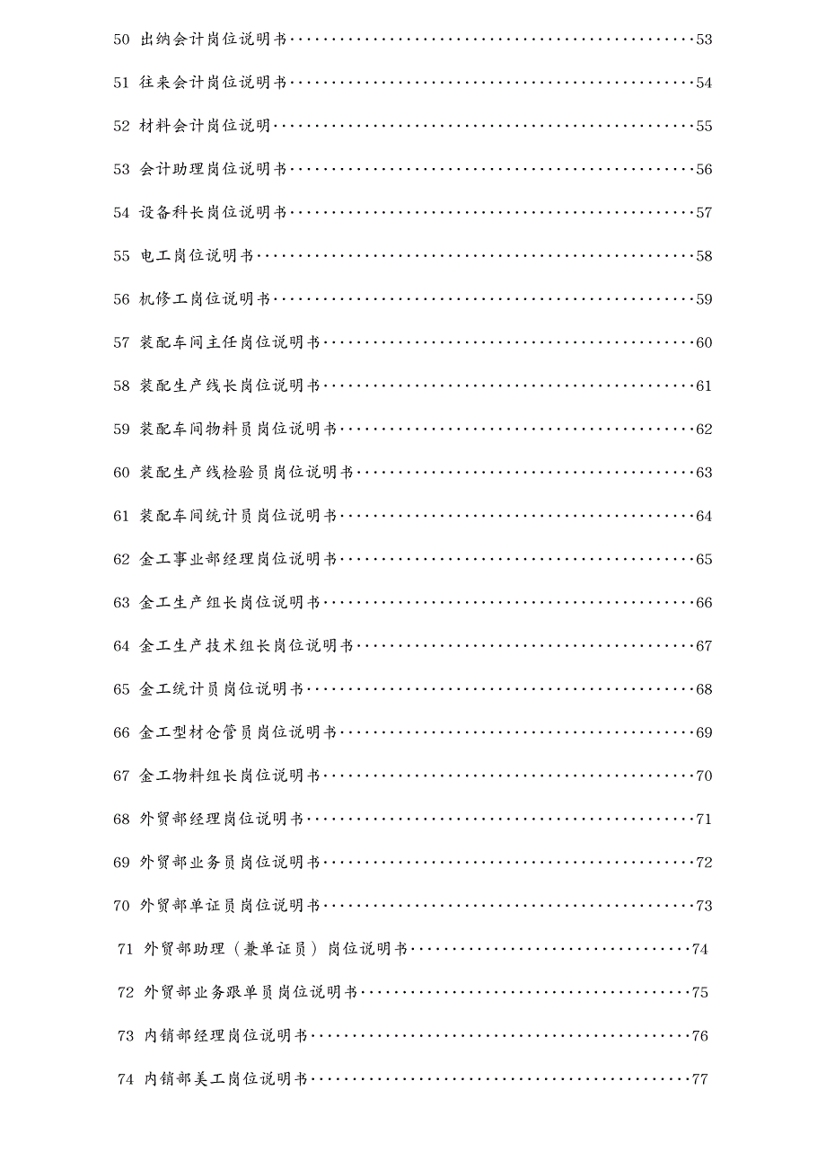 岗位职责某电器有限公司岗位职责说明书_第4页