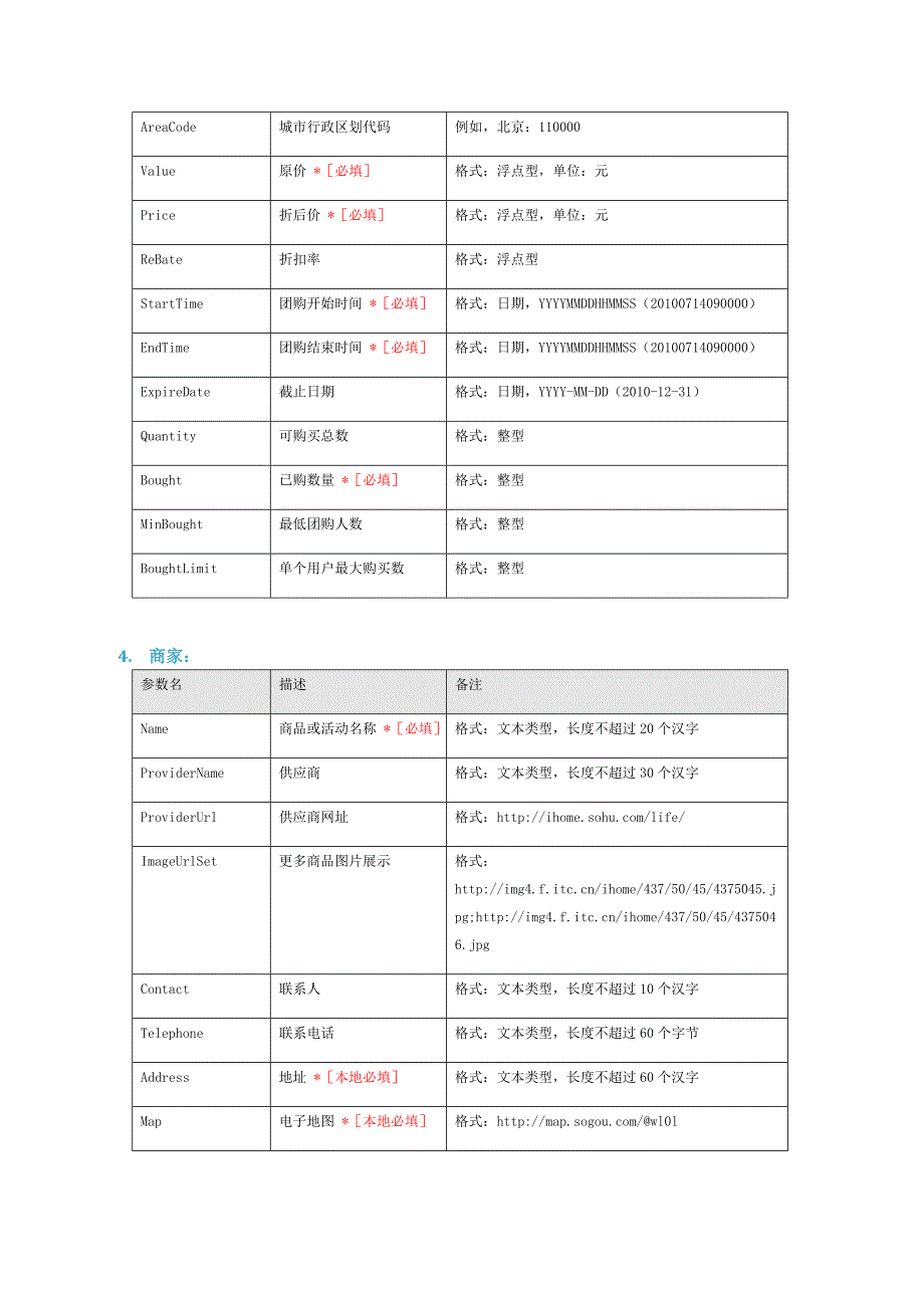 搜狐团购导航API接口文档v.(DOC)_第4页