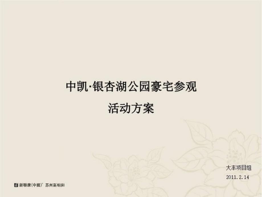 中凯&ampamp;#183;银杏湖公园豪宅参观活动方案_第2页