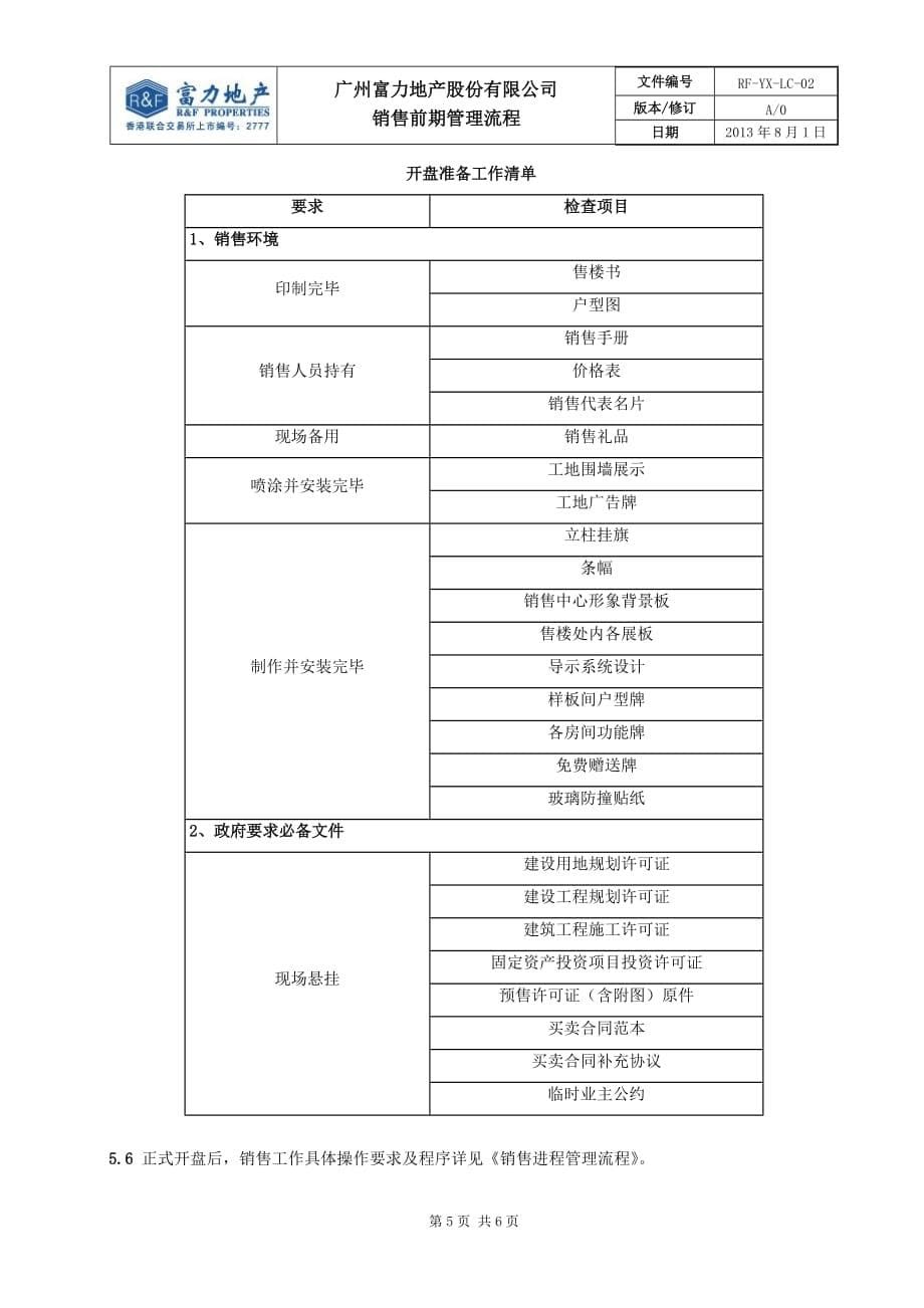 某地产限公司销售前期管理流程教材(DOC 6页)_第5页