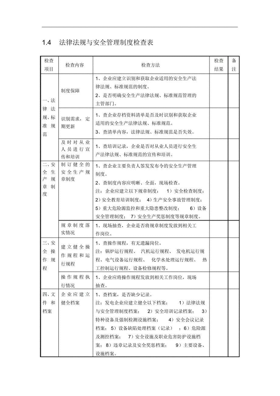 电力行业安全检查内容-完整版_第5页