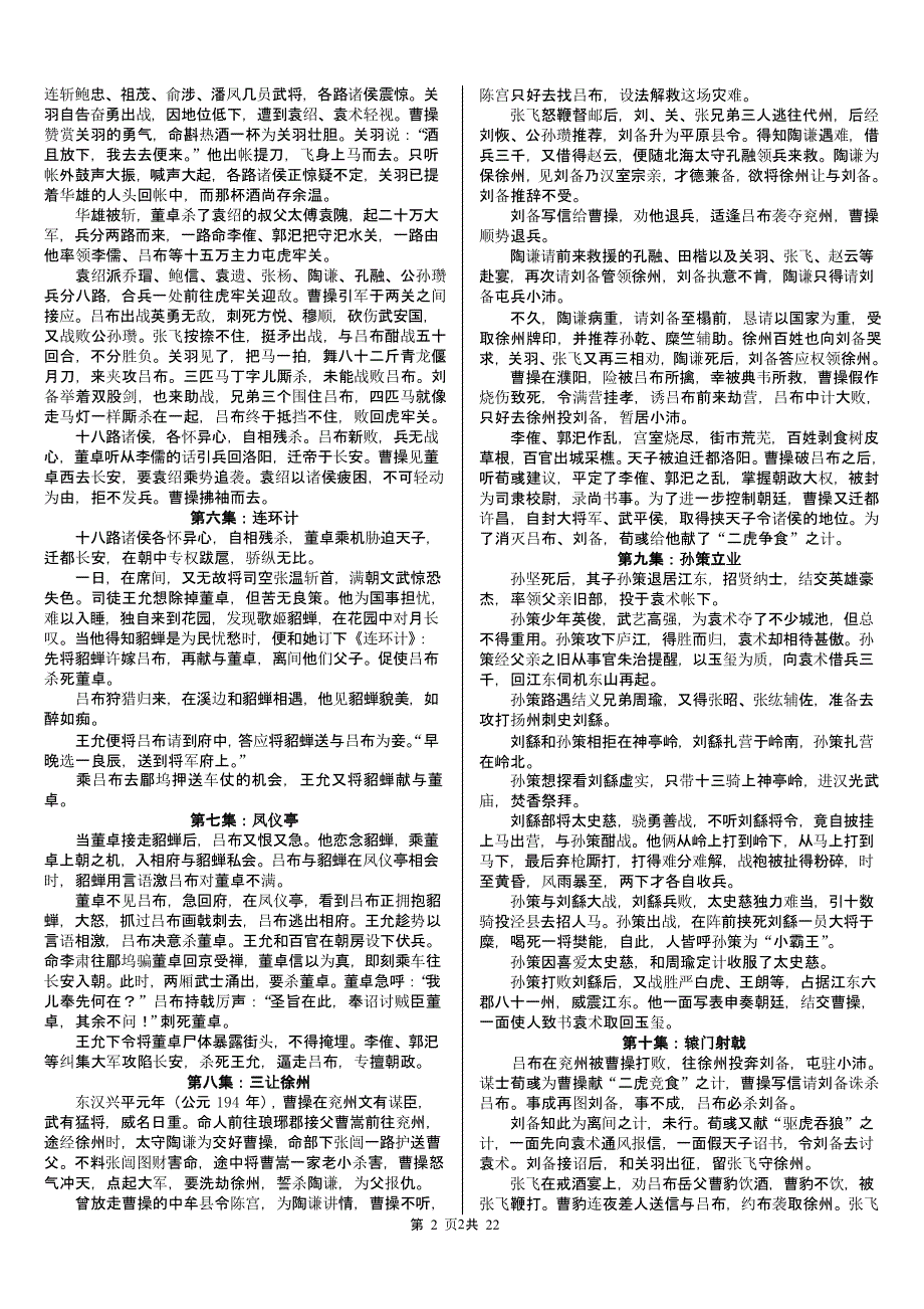 1994版三国演义分集简介（2020年12月整理）.pptx_第2页