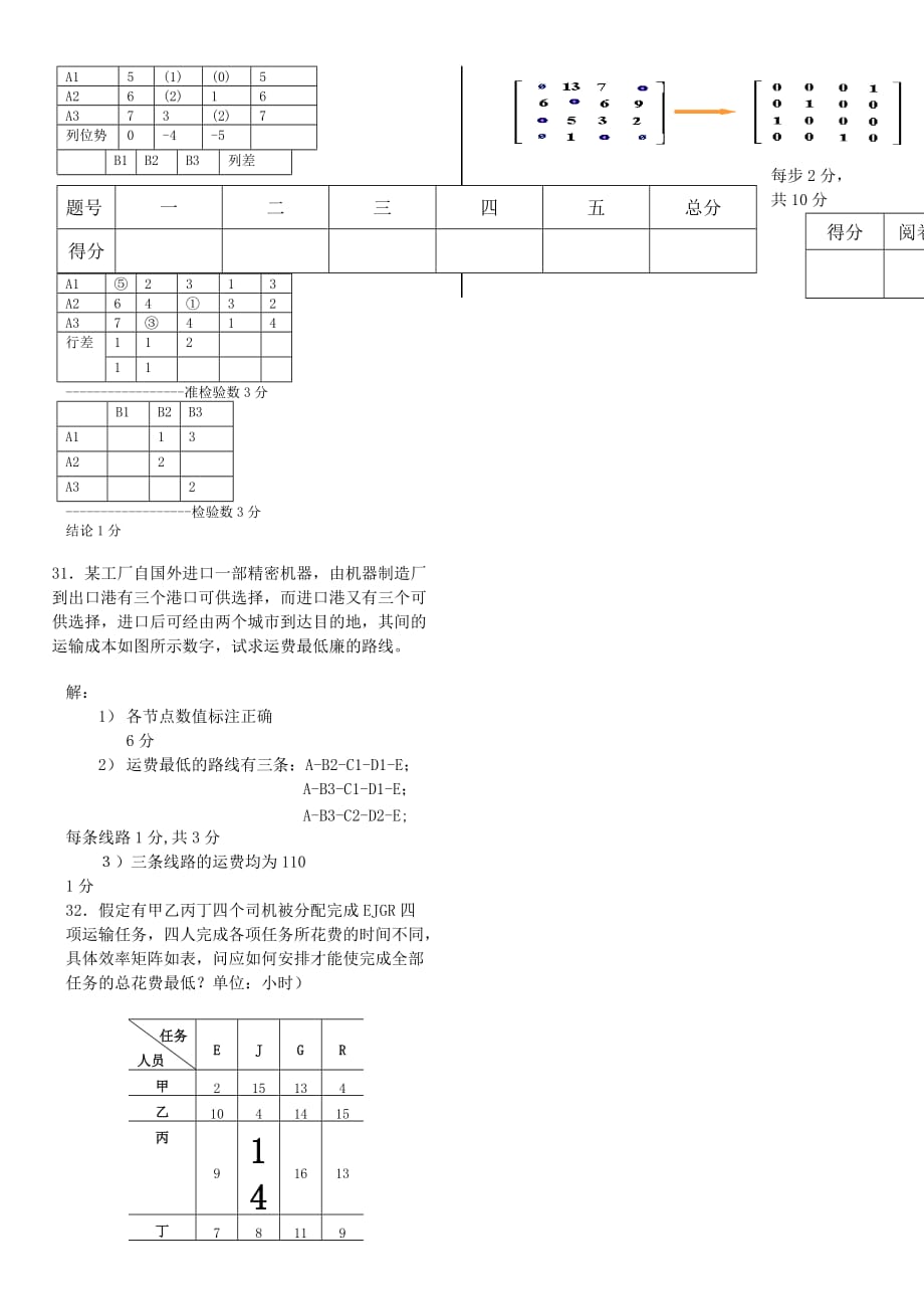 物流系统工程试题A卷_第3页