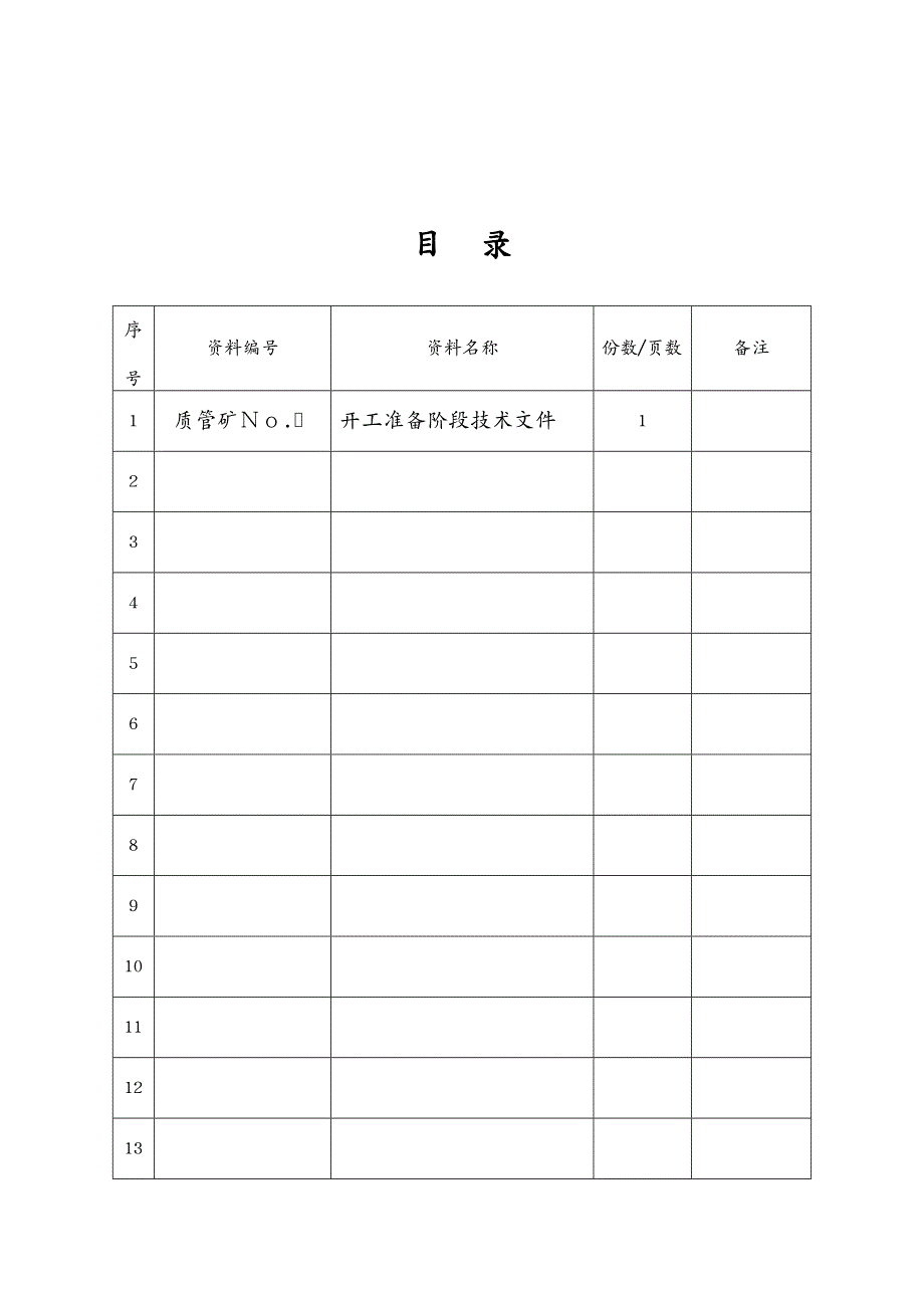 质量管理套表南辅运大巷井巷工程质量保证资料表式及评级要求_第3页