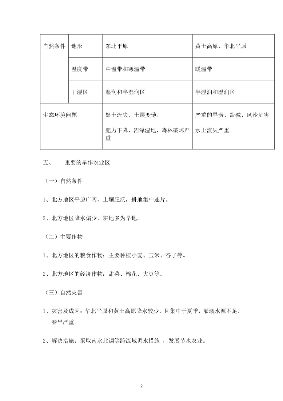 初二下学期地理第二单元总结_第2页