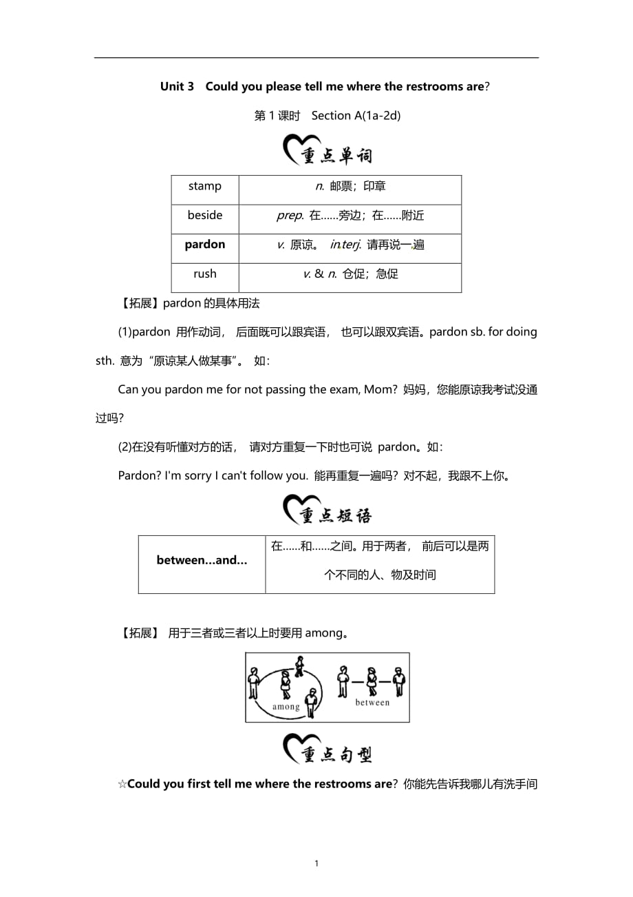 人教版九年级英语：Unit 3 基础知识梳理_第1页