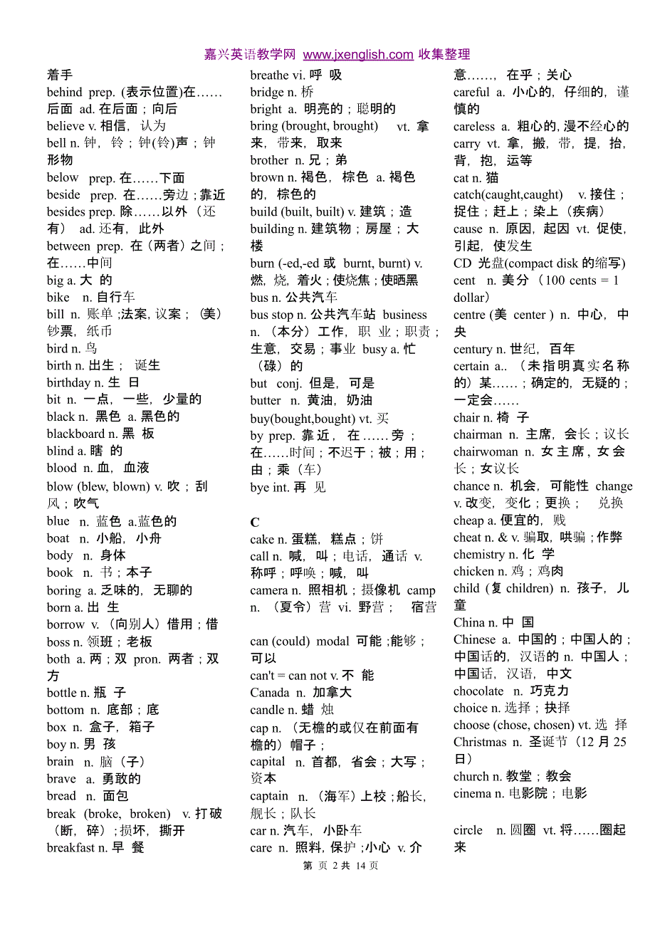 初中英语词汇表下载（2020年12月整理）.pptx_第2页