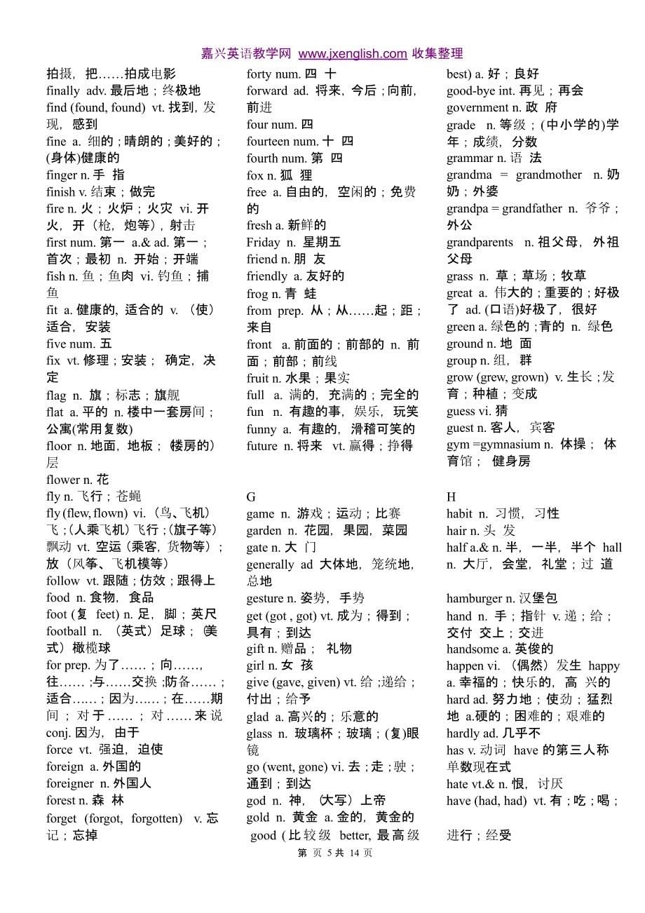 初中英语词汇表下载（2020年12月整理）.pptx_第5页