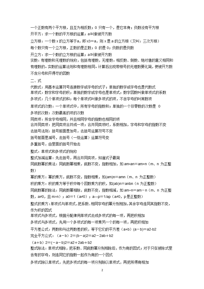 初中所有运算规律或公式（2020年12月整理）.pptx_第2页