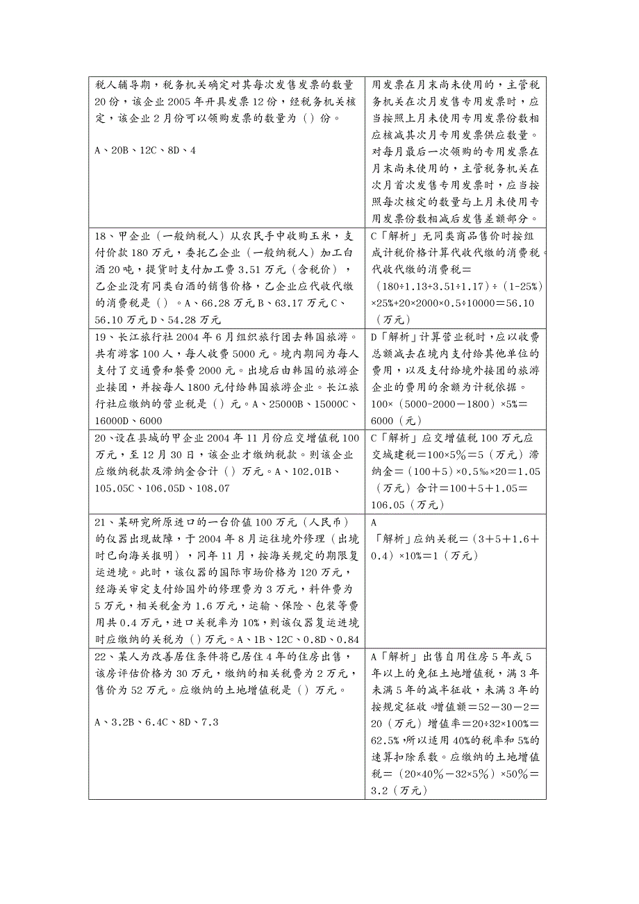 财务管理税务规划国家税收模拟考试试题_第4页