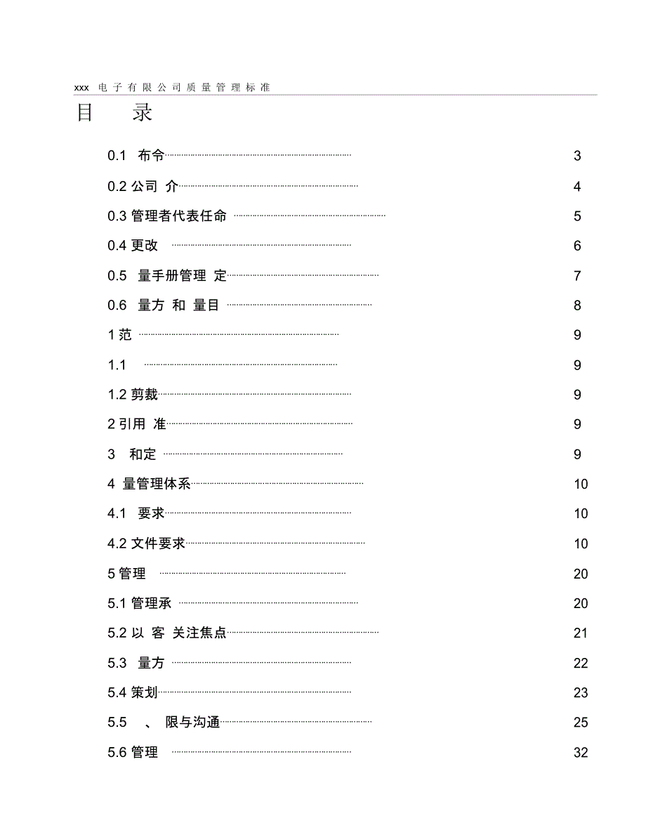 某电子有限公司质量管理标准_第1页