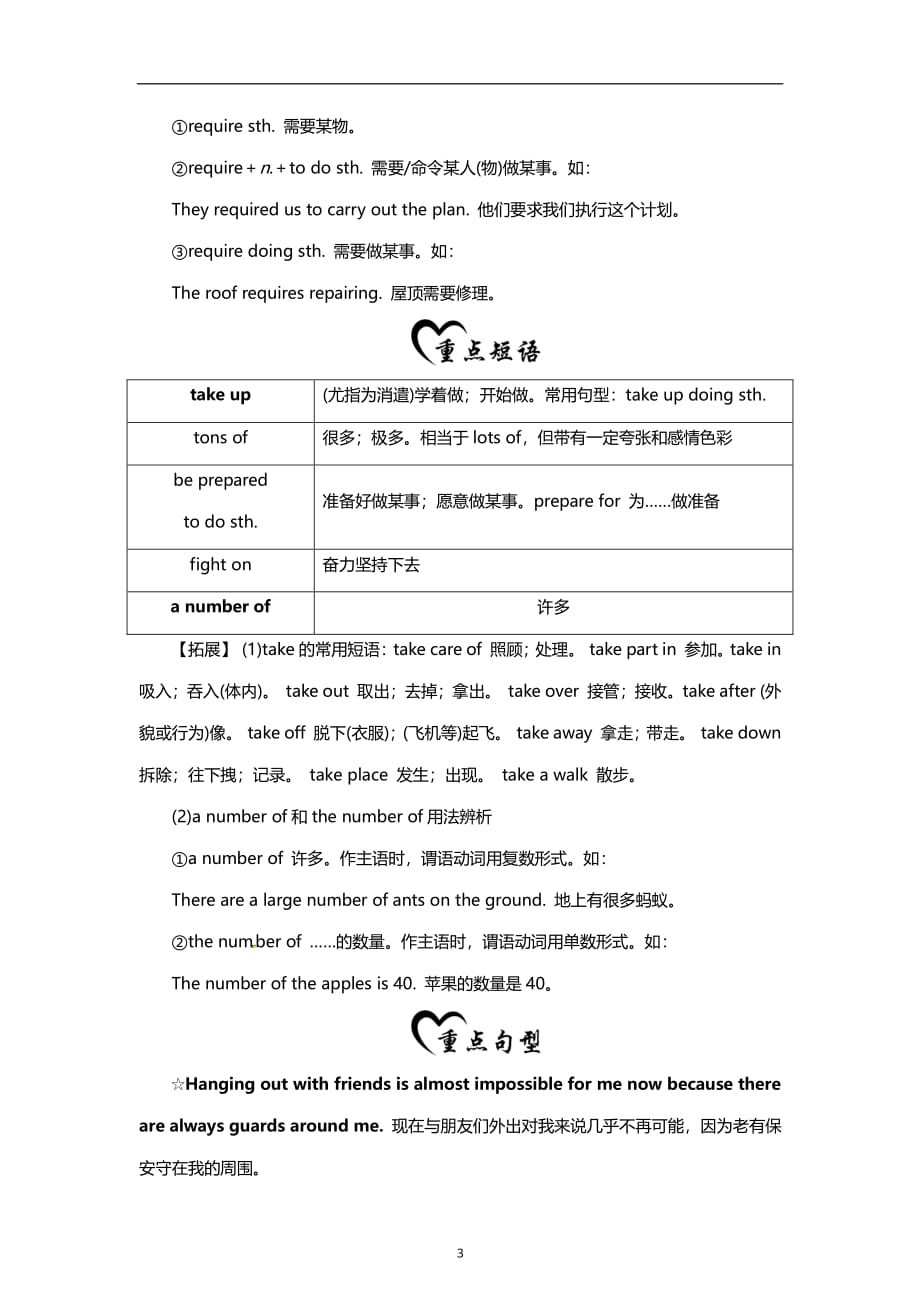 人教版九年级英语：Unit 4 基础知识梳理_第3页