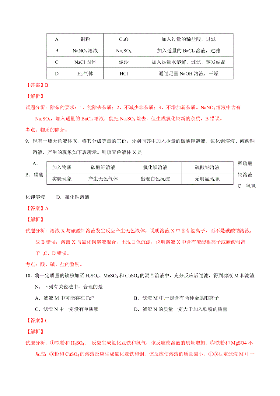 精品解析：山东省济南市历城区2016届九年级二模化学试题解析（解析版）.doc_第4页