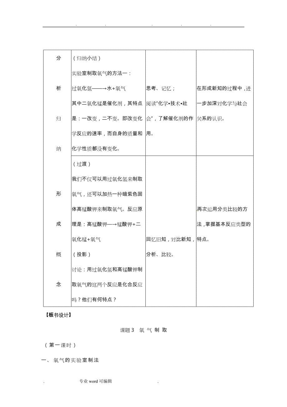 课题3___制取氧气教案_第5页