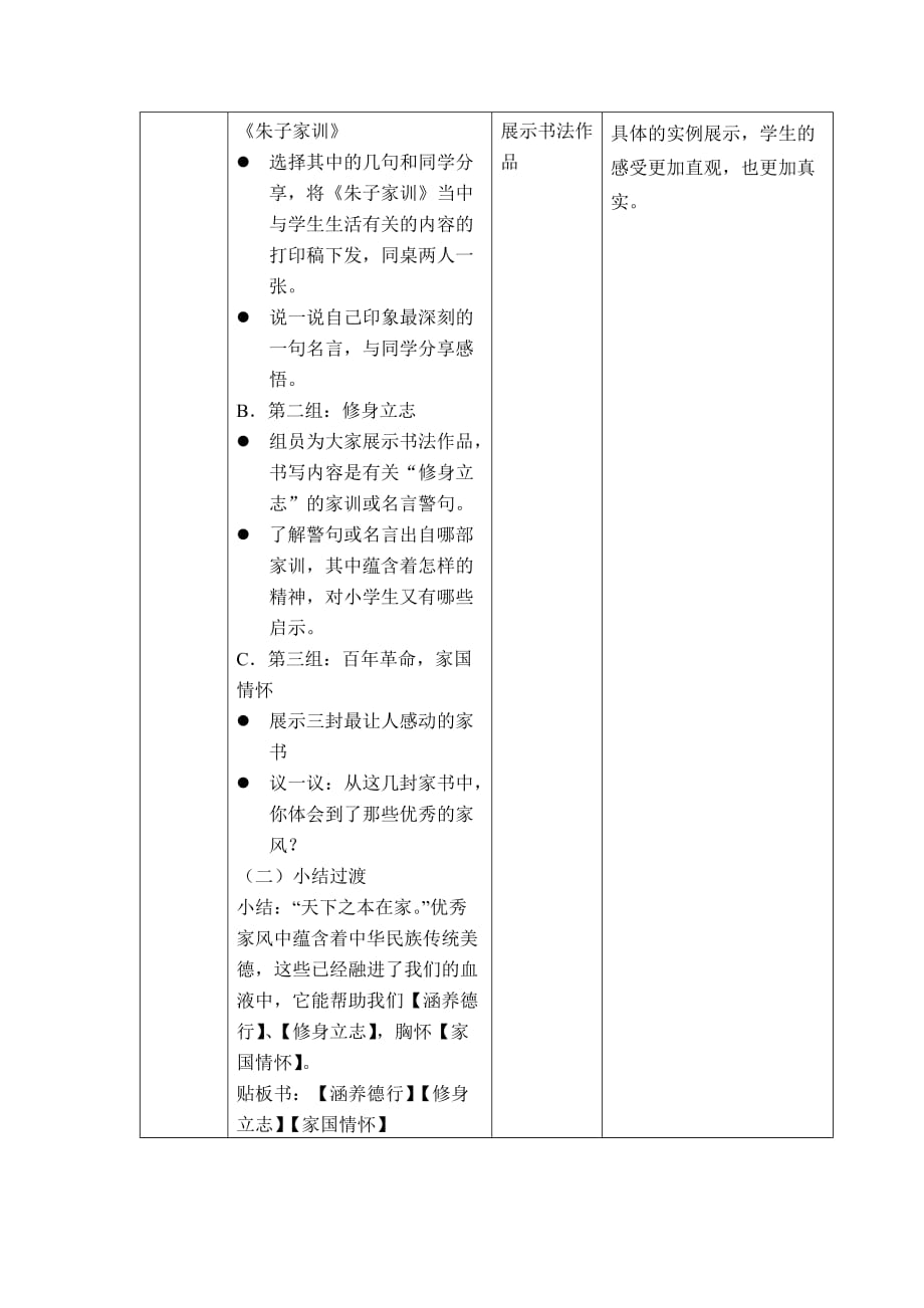 部编五年级下册道德与法治教案--第3课弘扬优秀家风-人教新教材_第2页