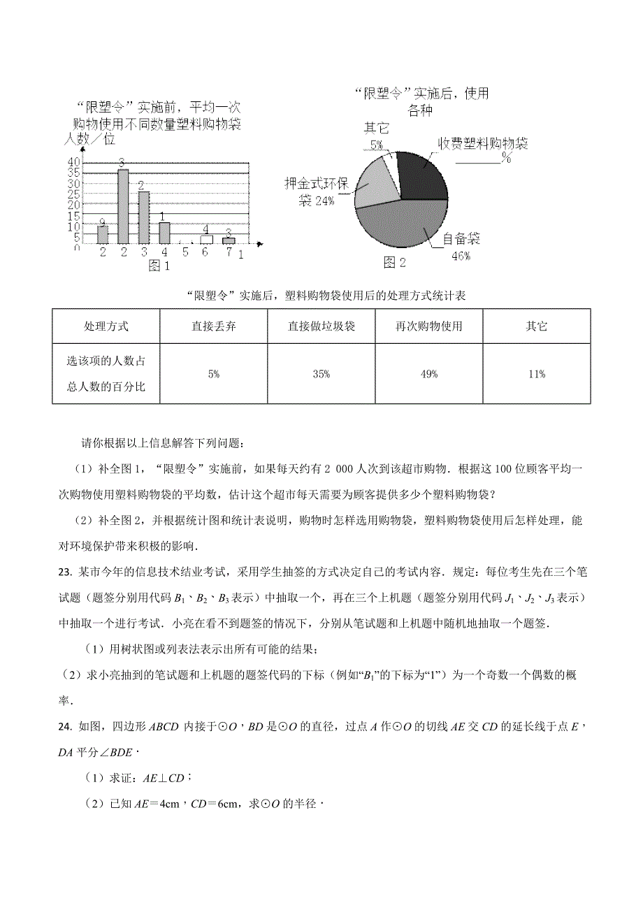 精品解析：2017年江苏省无锡市江阴市月城中学九年级第一次模拟考试数学试卷（Word版有答案）（原卷版）.doc_第4页