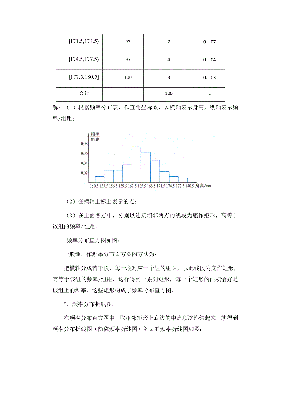 江苏省苏教高中数学必修三教案：2.2.2　频率分布直方图与折线图 .doc_第3页