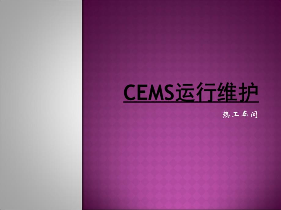 CEMS烟气分析仪运行维护资料_第1页