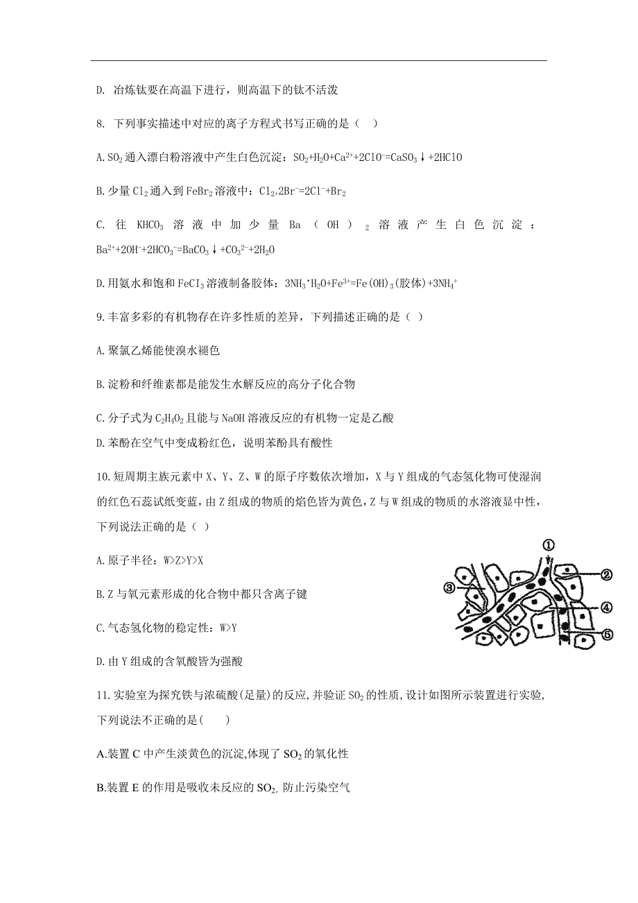 2019届贵州省高三第五次模拟考试理科综合试题word版_第3页