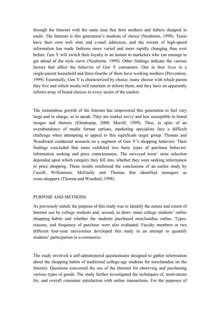 【精品文档】470关于学生网上互联网购物消费行为分析有关的外文文献翻译成品：大学生网络购物行为研究（中英文双语对照）_第4页