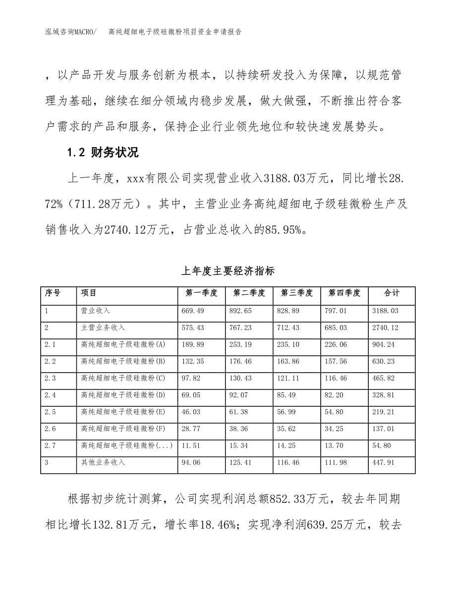 高纯超细电子级硅微粉项目资金申请报告.docx_第5页