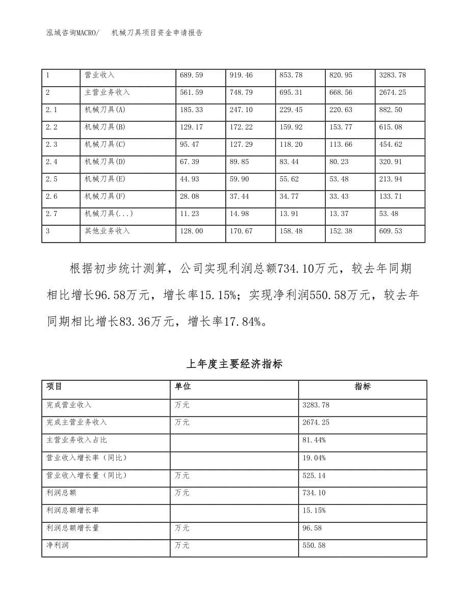 机械刀具项目资金申请报告.docx_第5页