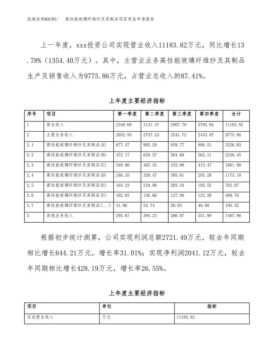 高性能玻璃纤维纱及其制品项目资金申请报告.docx_第5页