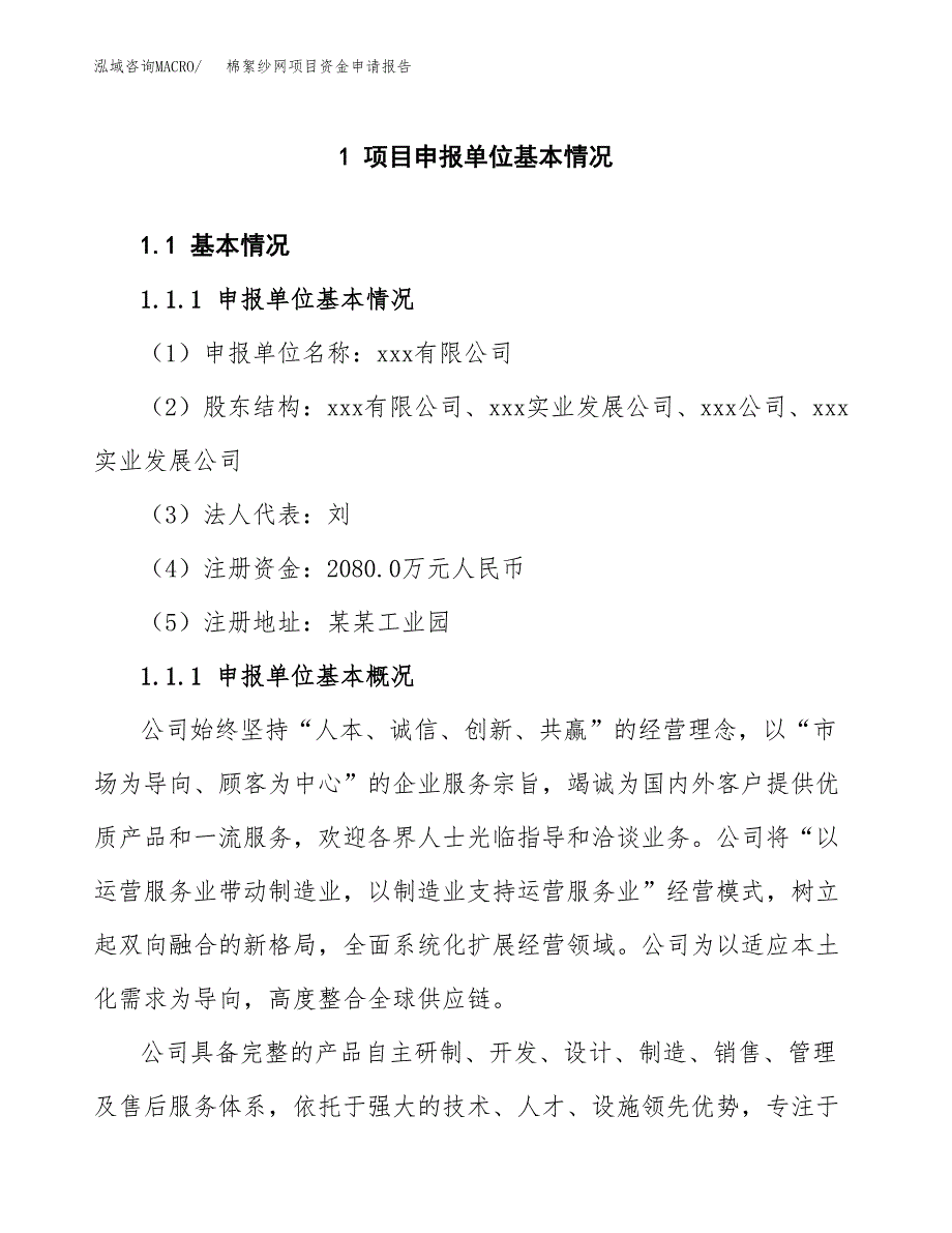 棉絮纱网项目资金申请报告.docx_第3页