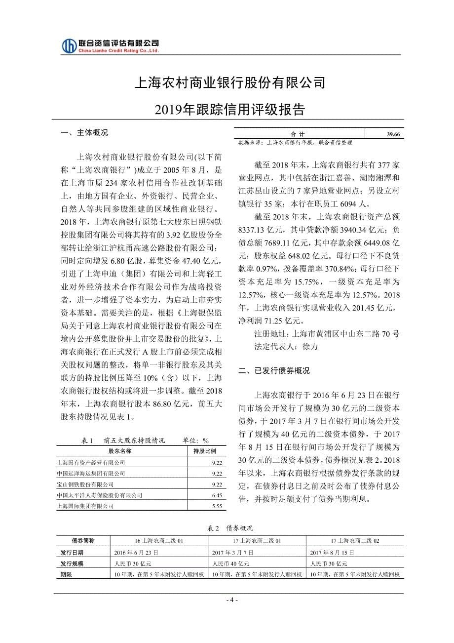 上海农村商业银行股份有限公司2019主体评级报告_第5页