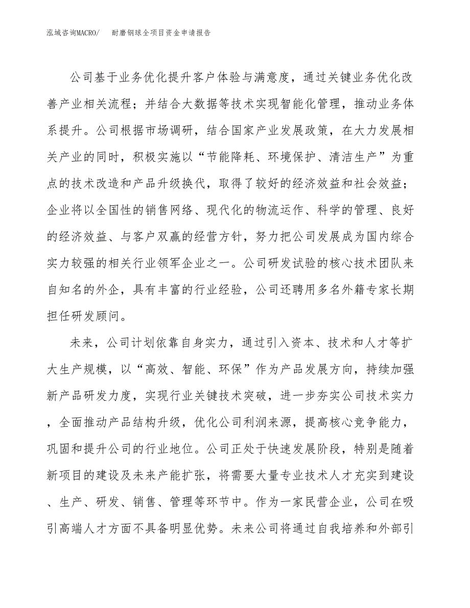 耐磨钢球全项目资金申请报告.docx_第4页