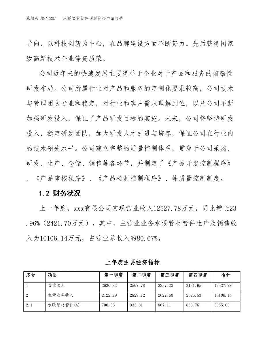 金属管件项目资金申请报告.docx_第4页