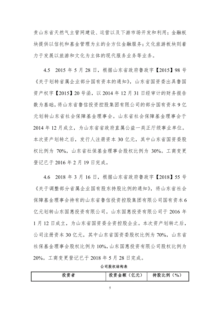 山东省鲁信投资控股集团有限公司2019年度第一期中期票据法律意见书(更新)_第4页