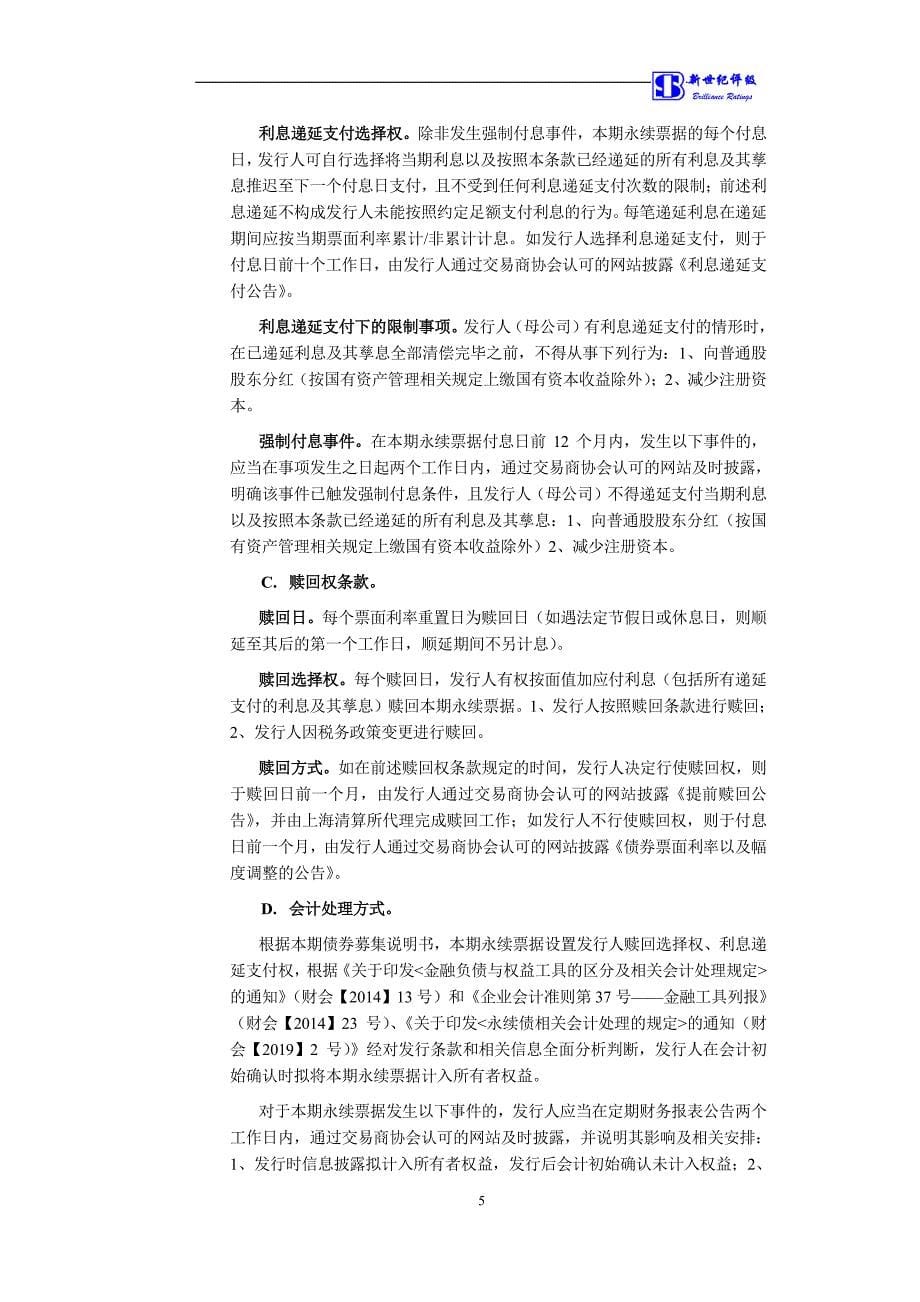 南京浦口经济开发有限公司2019年度第二期中期票据信用评级报告_第5页