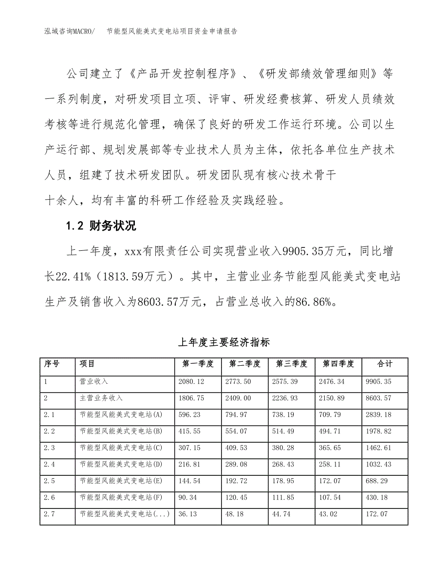 节能型风能美式变电站项目资金申请报告.doc_第4页