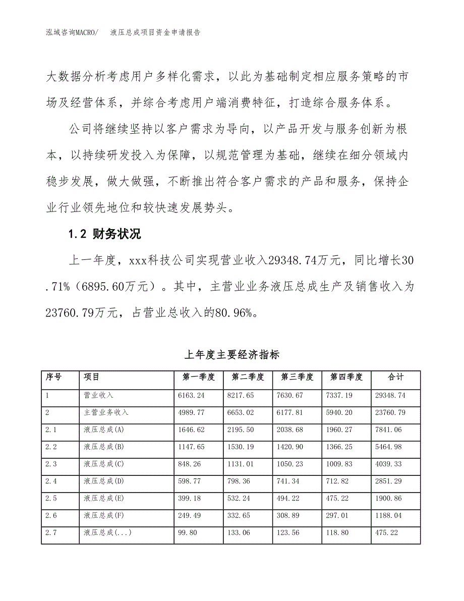 液压总成项目资金申请报告.docx_第4页