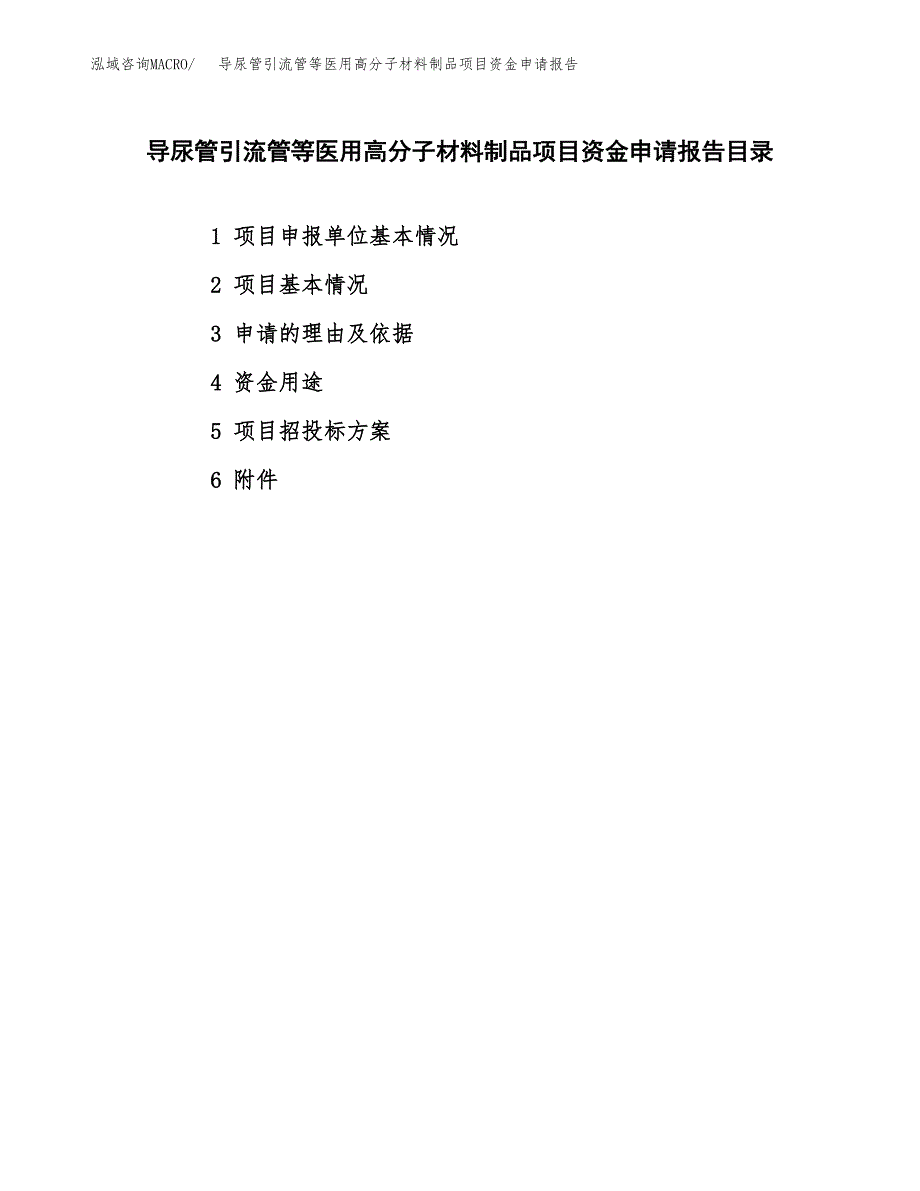 导尿管引流管等医用高分子材料制品项目资金申请报告.docx_第2页