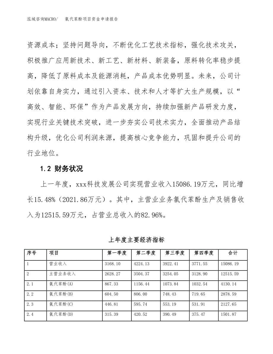 氯代苯酚项目资金申请报告.docx_第5页