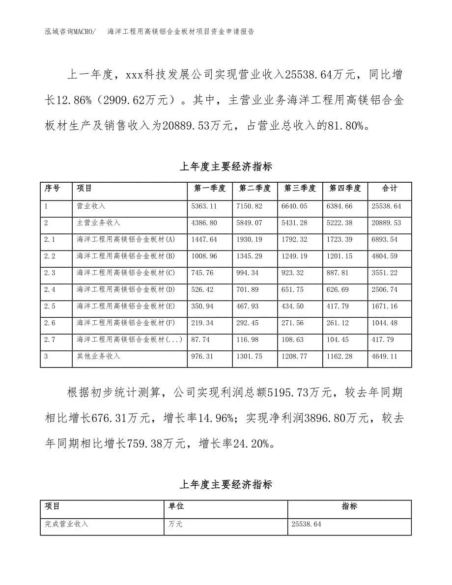 海洋工程用高镁铝合金板材项目资金申请报告.docx_第5页