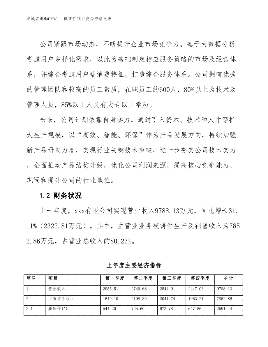 模铸件项目资金申请报告.docx_第4页