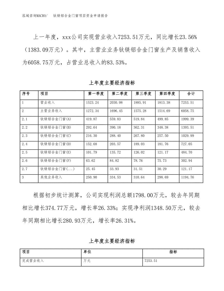 钛镁铝合金门窗项目资金申请报告.docx_第5页