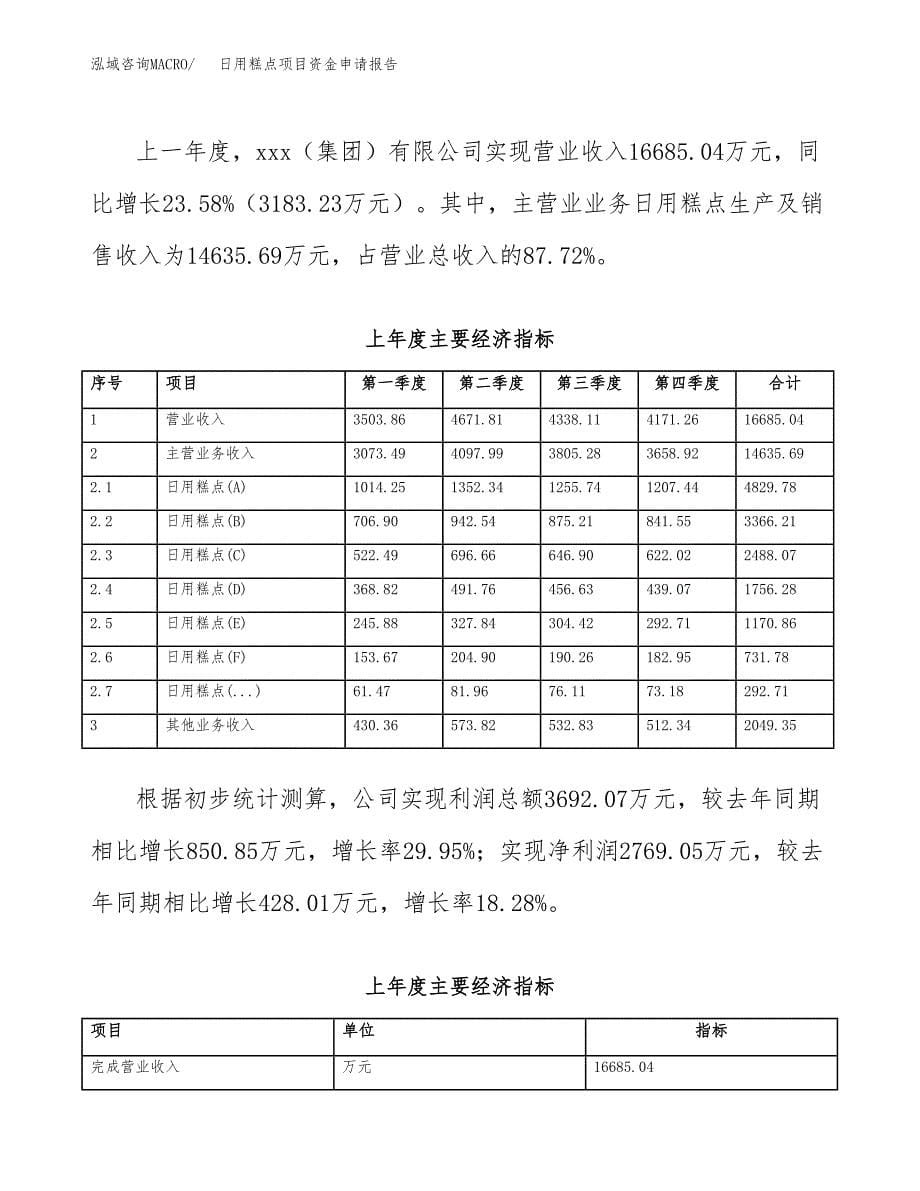 日用糕点项目资金申请报告.docx_第5页